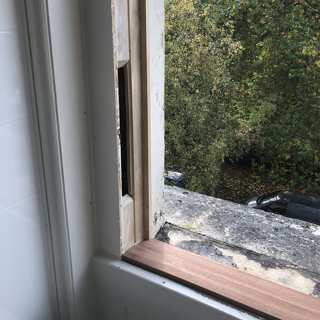 Sash window sill replacement - after