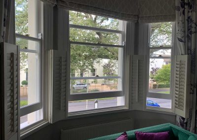 Repaired bay sash window in cheltenham